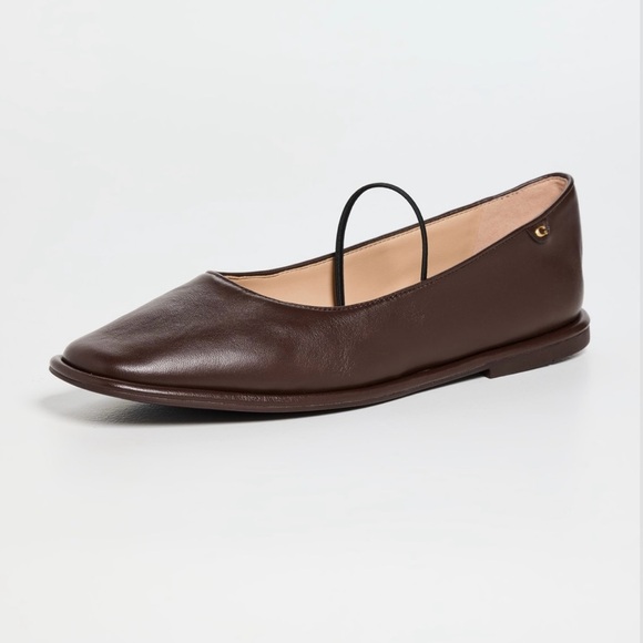 Coach Dark Brown Leather Flats - Picture 5 of 11